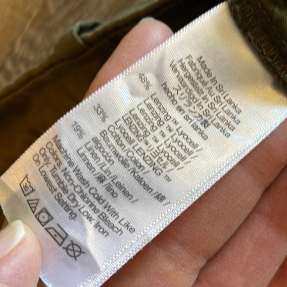 Madewell Slouchy Straight women’s Pants wide leg, Size 12. Olive green. - Picture 4 of 10